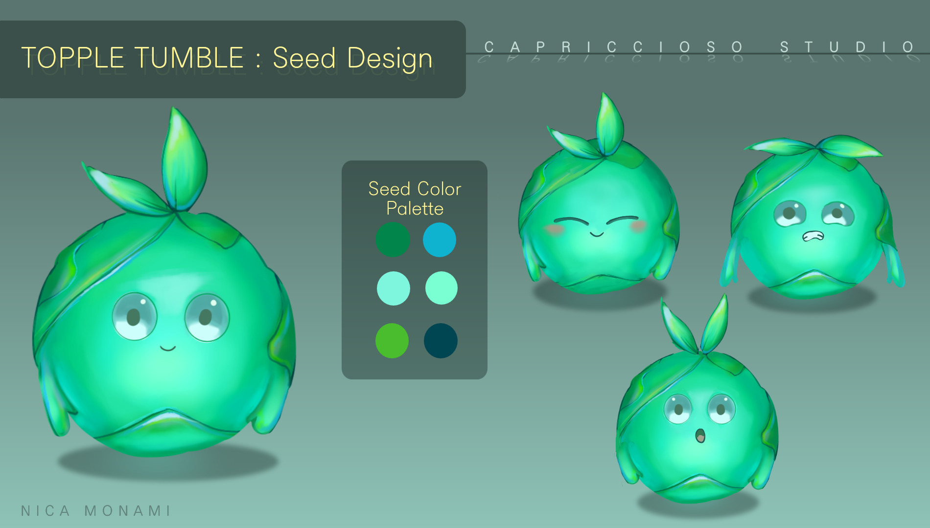 Topple Tumble seed character design